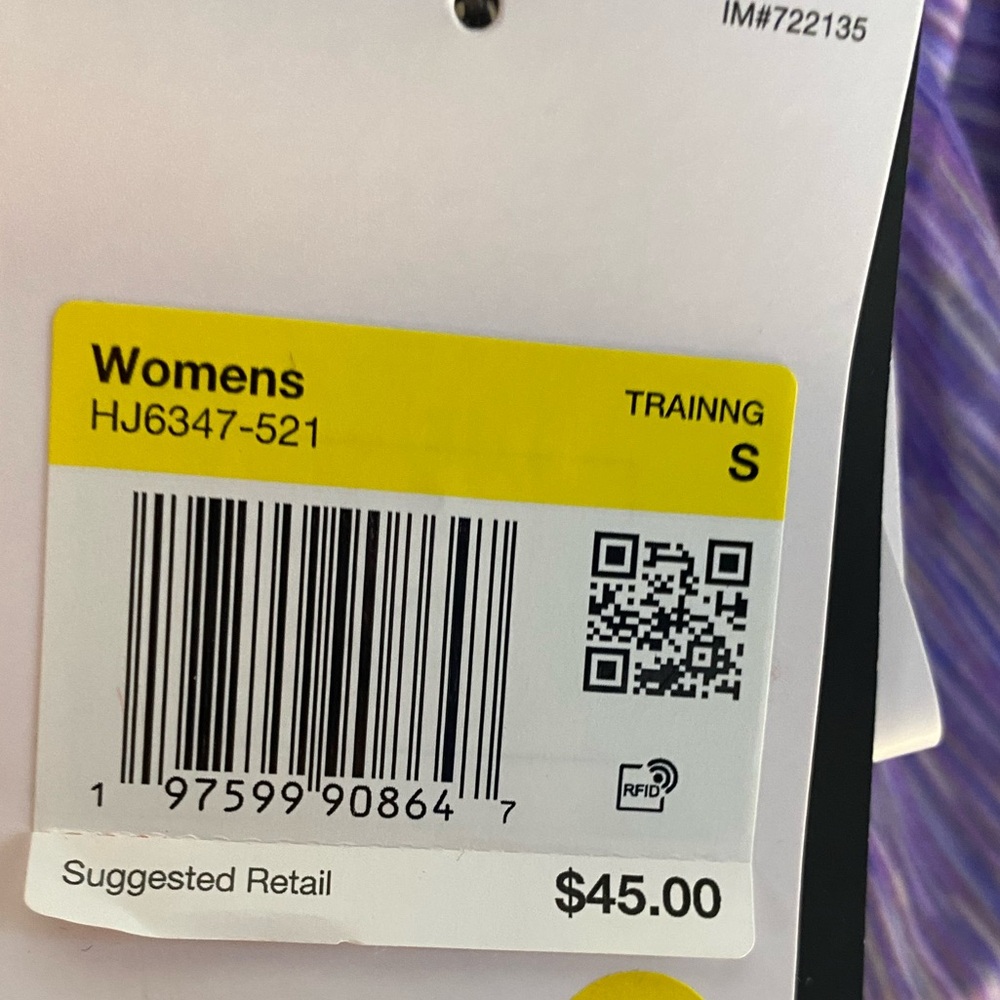 Nike Women's Heathered Purple Athletic Shorts, Size Small NWT - Picture 4 of 6